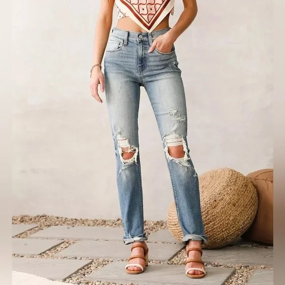 Women’s WILLOW & ROOT The Rise Up Stretch Jean- Size 24 / 29 inseam - Picture 3 of 9